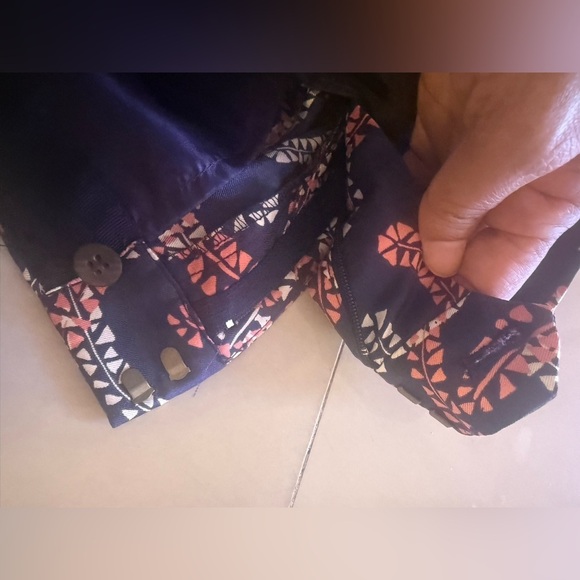 J. Crew Collection 100% Silk Dress Pants Coral Navy Floral Abstract Print Sz 2 - Picture 14 of 15